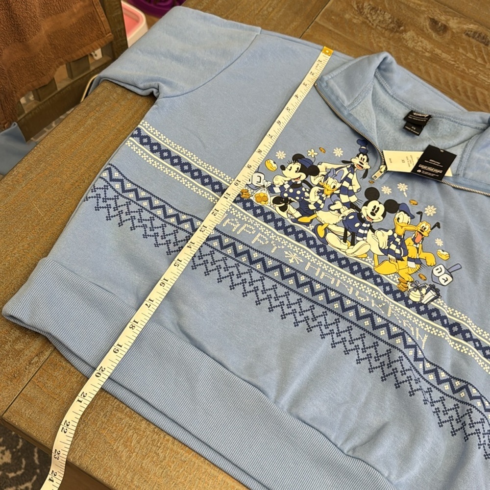 Her Universe Disney Holiday Hanukkah Half-Zip Crop Pullover - Picture 8 of 10